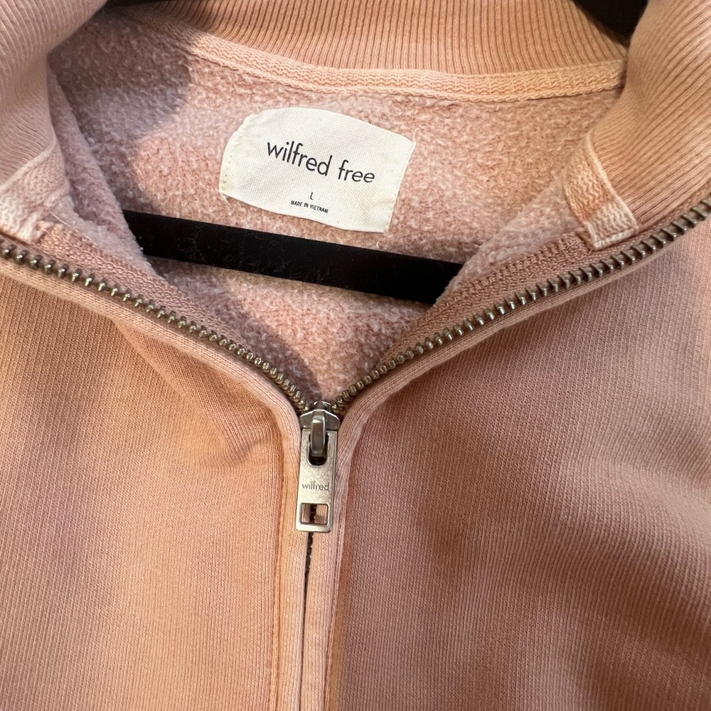 Aritzia Wilfred Free Cropped Quarter Zip - Picture 4 of 5